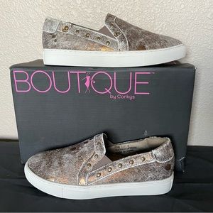 Western Metallic Cowhide Shoes